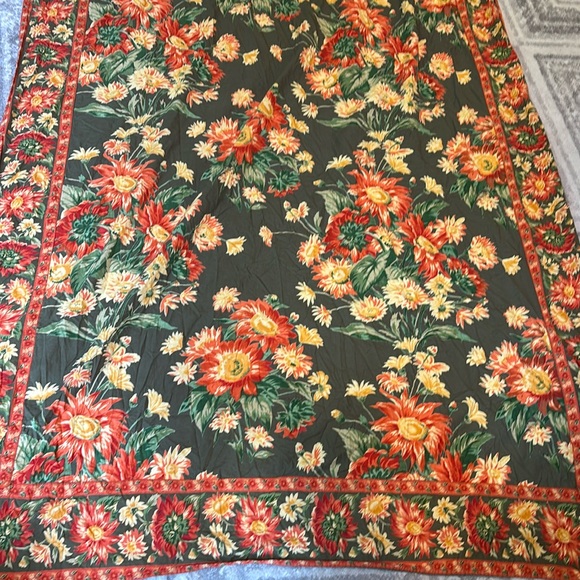 56x94 April Cornell fall autumn sunflower 🌻 bright tablecloth cotton made india - Picture 1 of 10